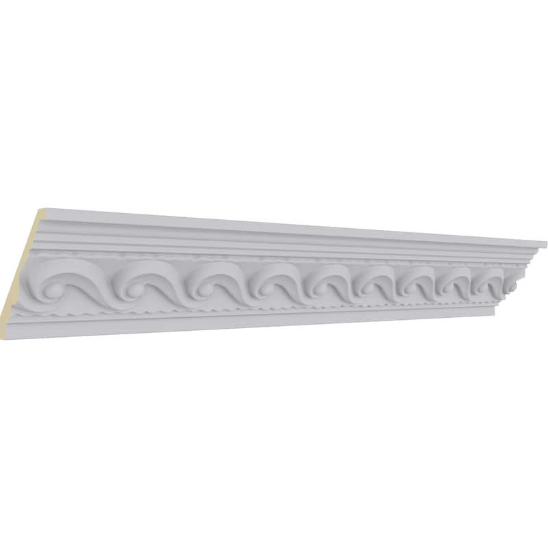 Marseille French Scroll Crown Moulding - 2 5/8"H x 2 3/8"P x 3 5/8"F x 94 1/2"L