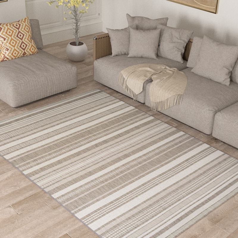 Dream Decor Rugs Pergola Bower Stripe Indoor Outdoor Area Rug