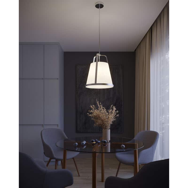 AFX Lizzette Medium Base Pendant - Satin Nickel - 18"