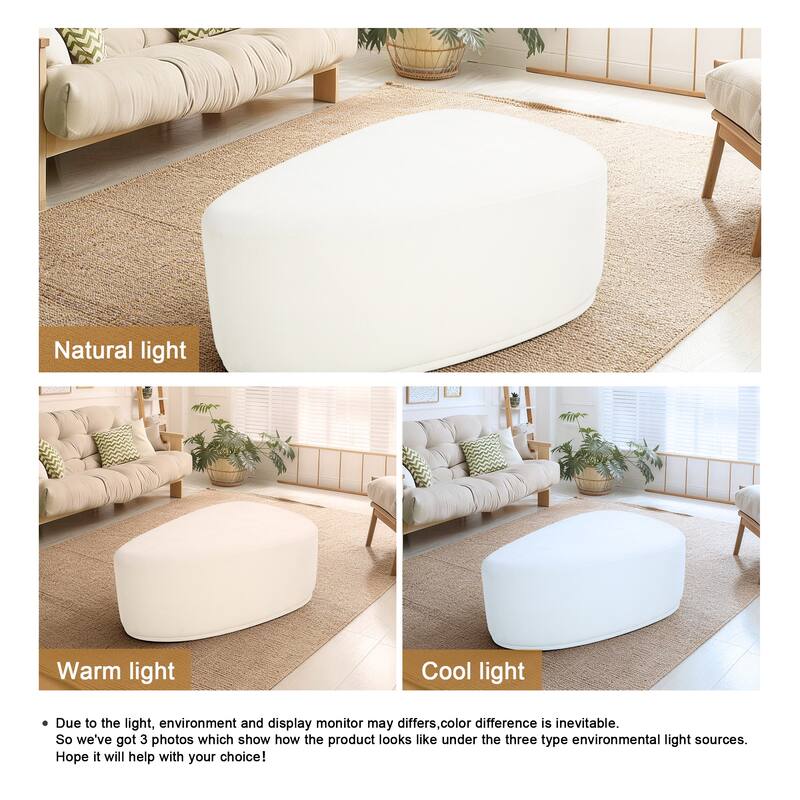 Modern Triangular Upholstered Accent Ottoman