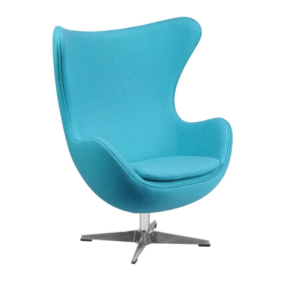 MOS Mid-Century Modern Wool Fabric Tilt Swivel Lounge Chair