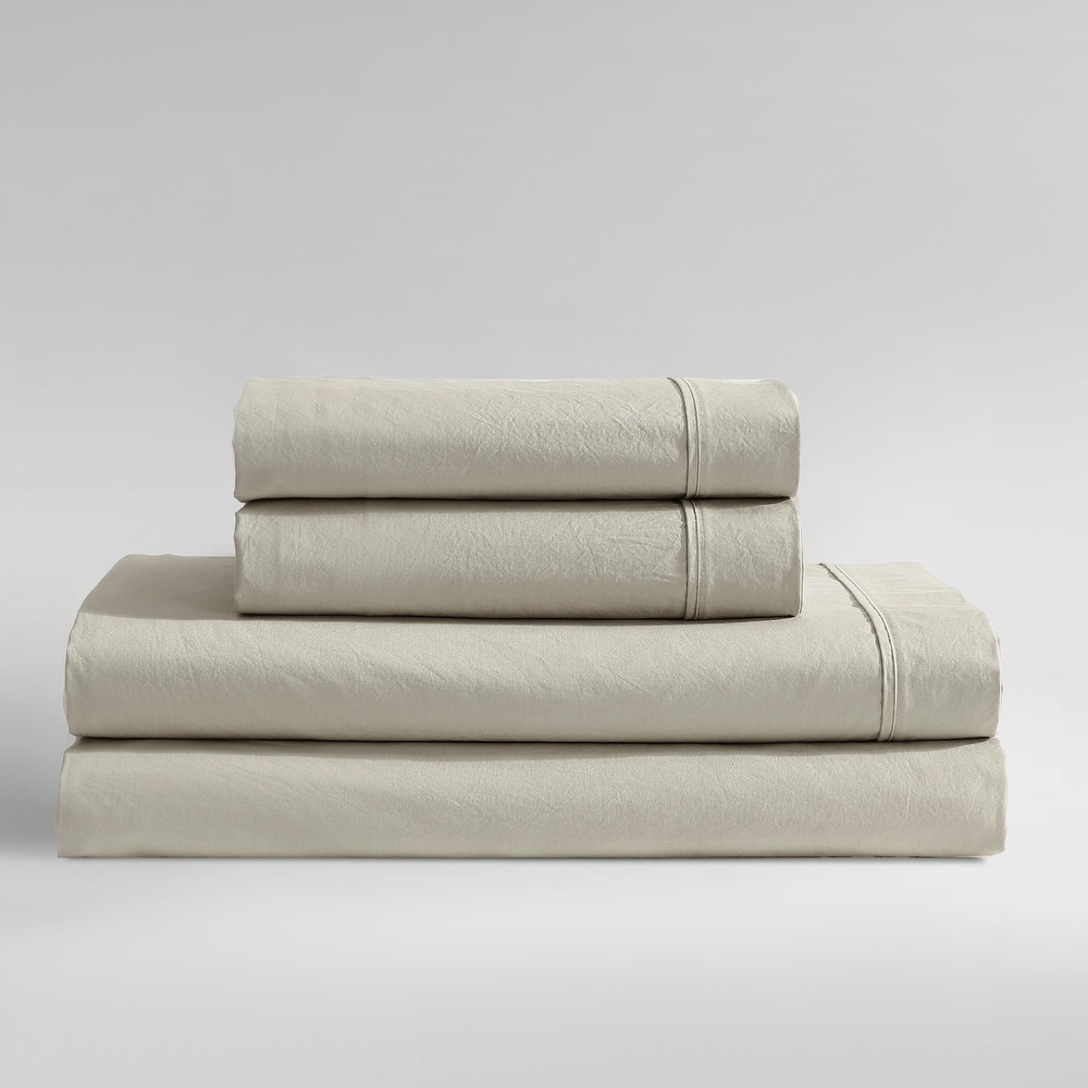 Calvin Klein Washed Cotton Percale Sheet Set
