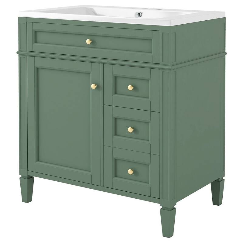 30'' Bathroom Vanity with Top Sink Set, Sink Bathroom Vanity