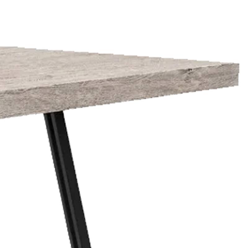 Toty Rectangular Dining Table, Pedestal Base, Black Rubberwood 84 Inch Top