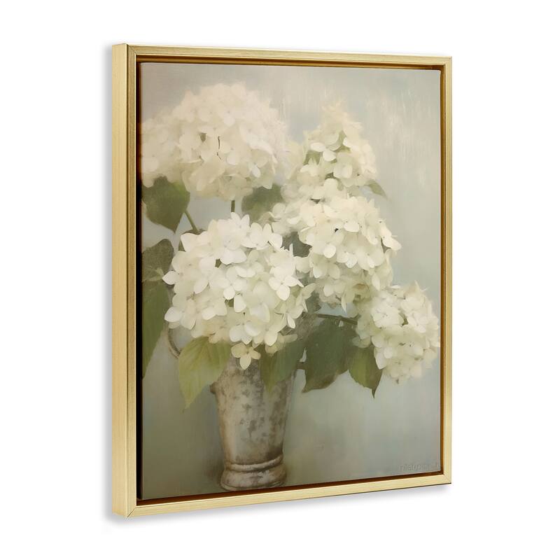 Stupell Faded Country Hydrangeas Framed Floater Canvas Wall Art Design By Arlington Prints
