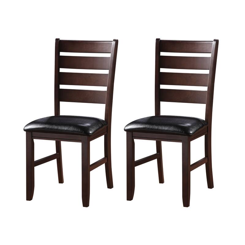 Nottingham Ladder Back Side Chairs (Set of 2) - Black/Cherry