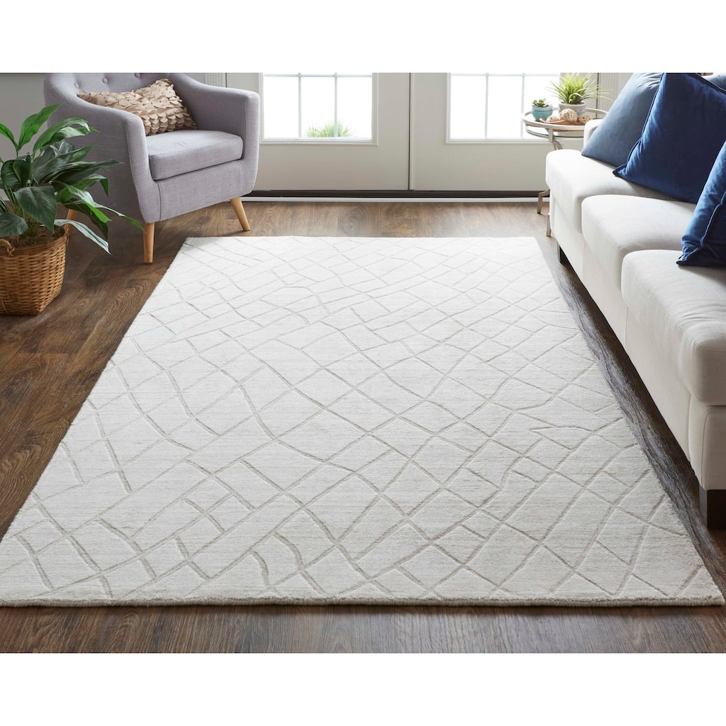 Grand Bazaar Tatem Hand Woven Solid Transitional Area Rug