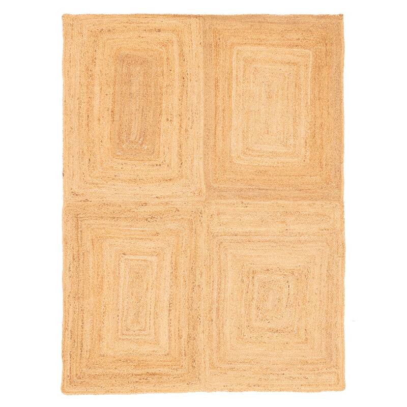 ECARPETGALLERY Flat-Weave Palas Denizli Tan Jute Rug - 5'7 x 7'7