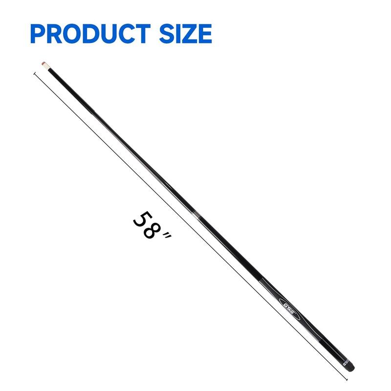 GSE™ Set of 4 Fiberglass Graphite Composite Billiard Pool Cue Sticks. 58" 2-Piece Pool Cue Set for House or Commercial Use
