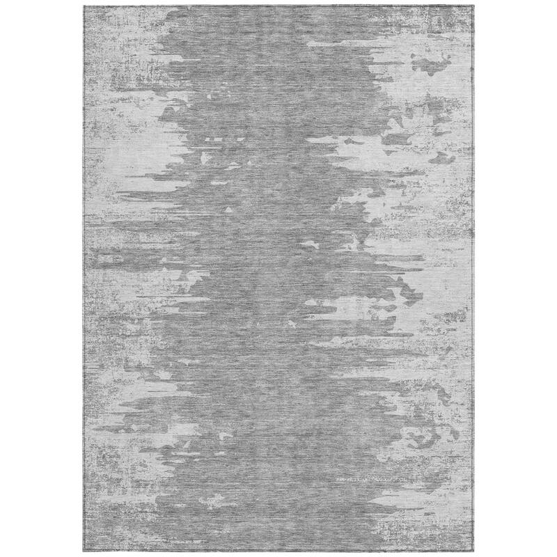 HomeRoots Abstract Transitional Rectangle Outdoor Rug