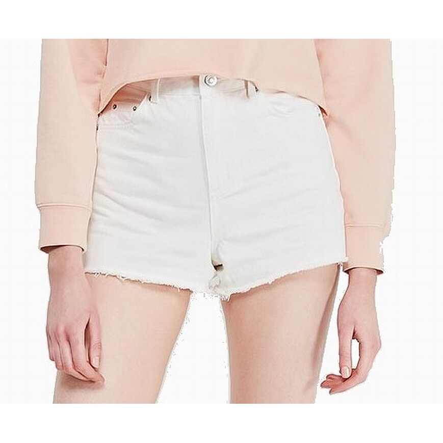 topshop white denim shorts
