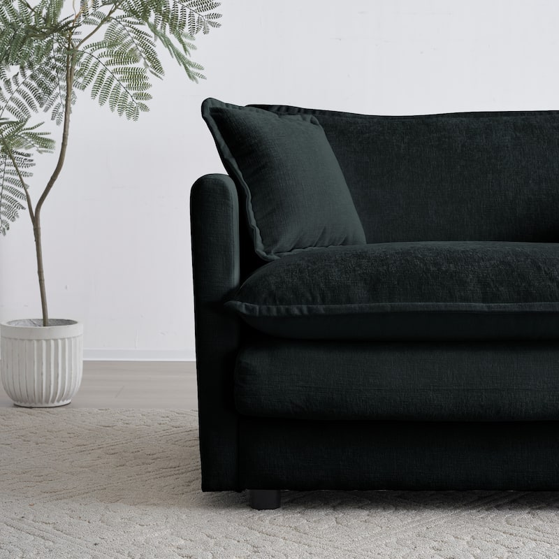 GDFStudio - Elowen Chenille Upholstered Accent Chair with Ottoman Set