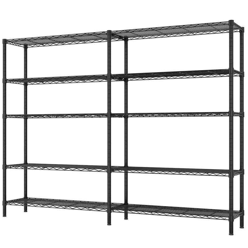 4-Tier Steel Height -Adjustable Storage Rack Heavy Duty Shelving Unit