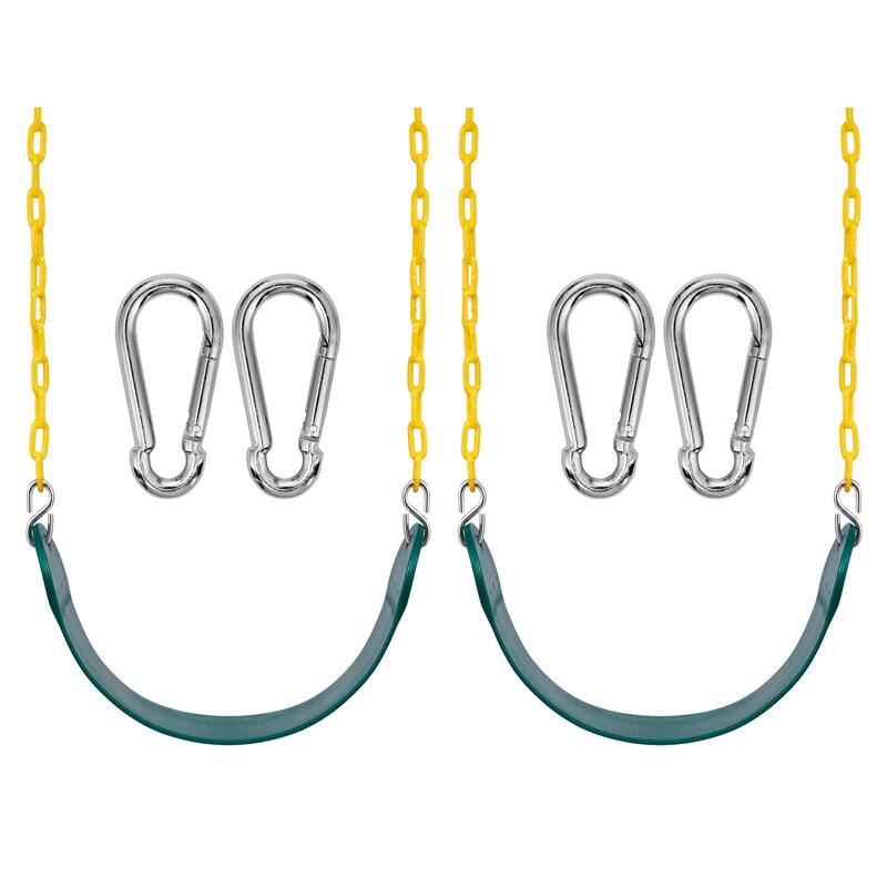 Sorbus Heavy Duty Swing Seat, 68inch Adjustable Chain, Support 220lb for Kids Outdoor Play - Set of 2