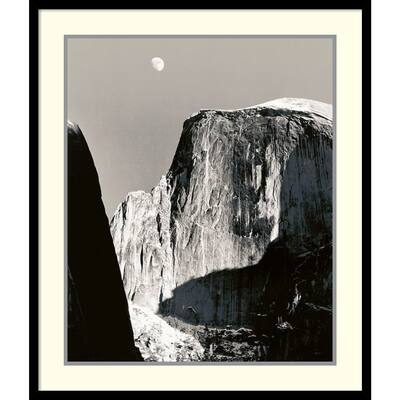 Moon Over Half Dome by Ansel Adams Framed Art Print