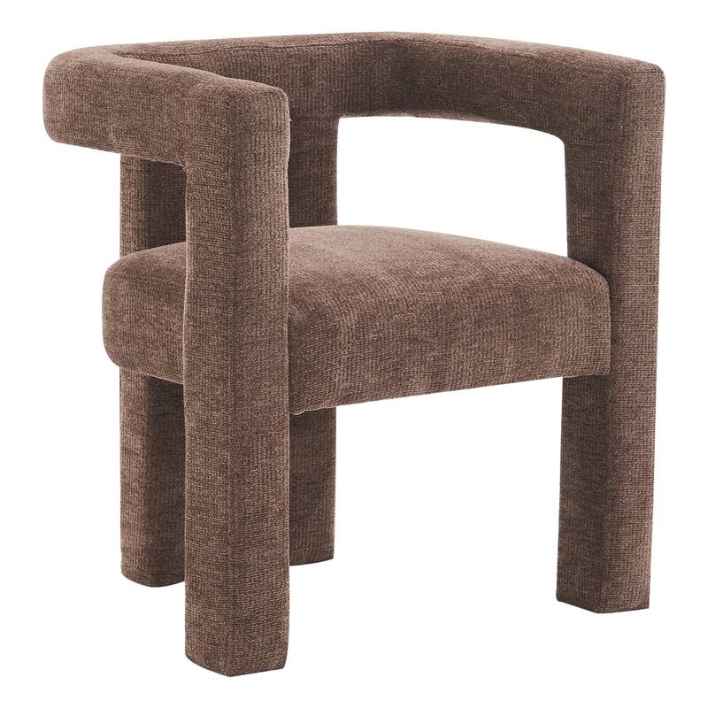Set of 1 Chic design Barrel shaped Fabric Upholstered Accent Armchair
