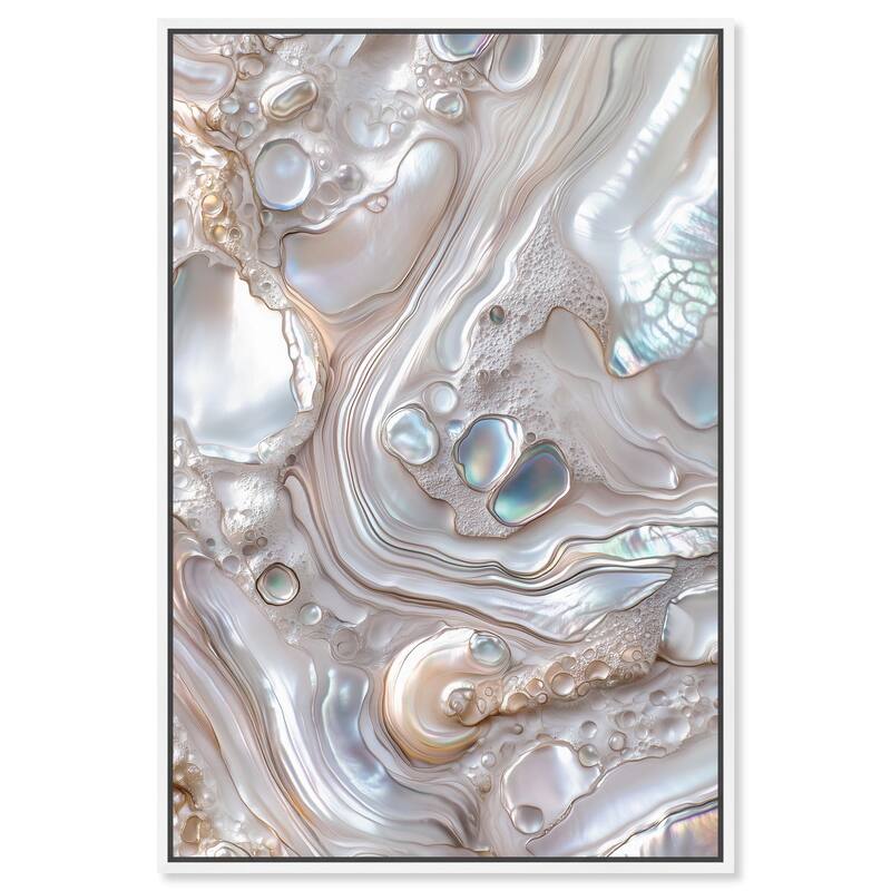 Fluid Preciousness II Canvas by Art Remedy - White - 30" x 45"
