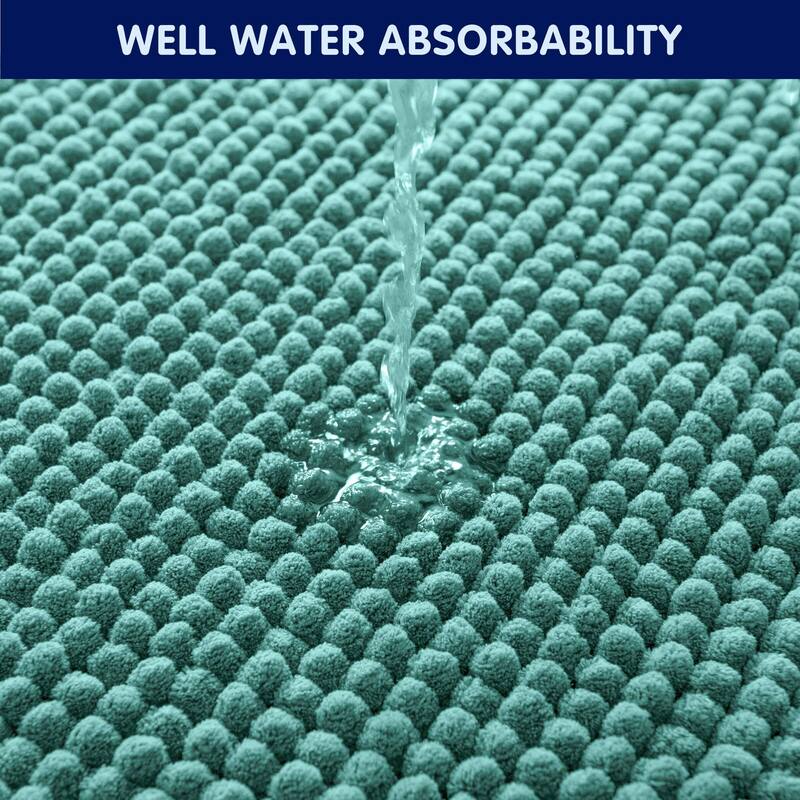 Subrtex Chenille Soft Rugs Super Water Absorbing Shower Mats