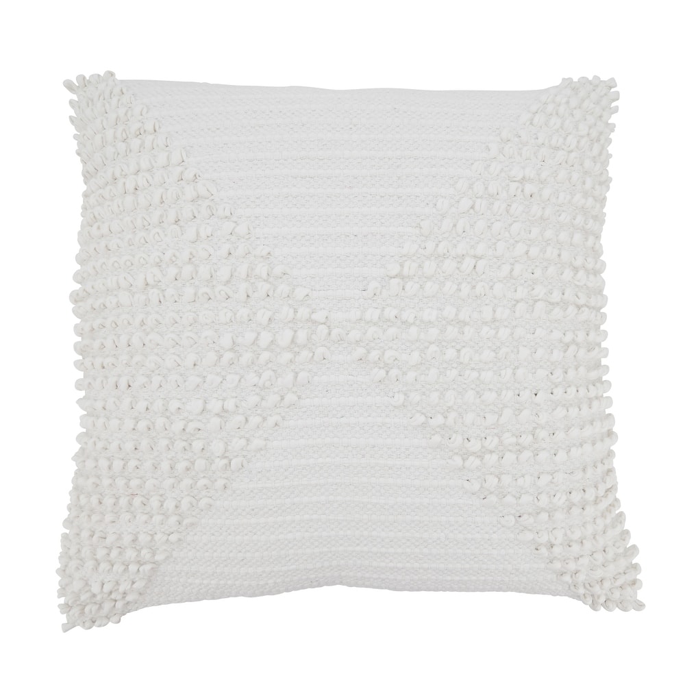 Textured Woven Diamond Throw Pillow