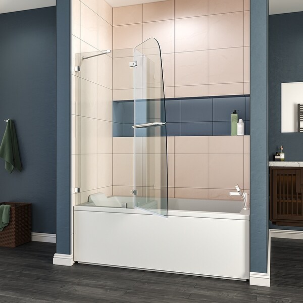 Tub door, Shower Shield 8mm 5/16" Bathtub Shower Screen, Safety Glass 