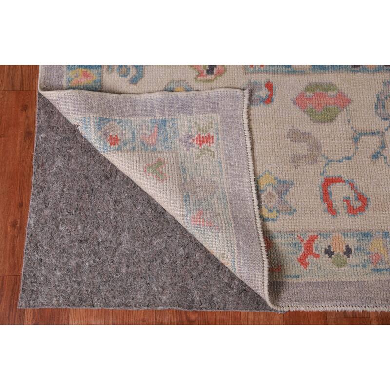 Hand Knotted Oriental 100% Wool Carpet Transitional All-Over Purples Oushak Area Rug - 12' 9'' X 8' 11''