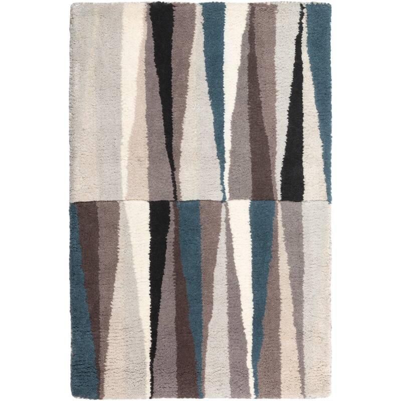 Livabliss Raahe Hand-Tufted Geometric Pattern Wool Area Rug