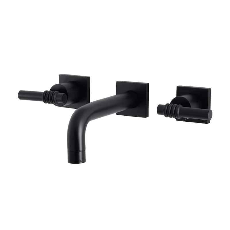 Kingston Brass Milano Two-Handle 3-Hole Wall Mount Bathroom Faucet