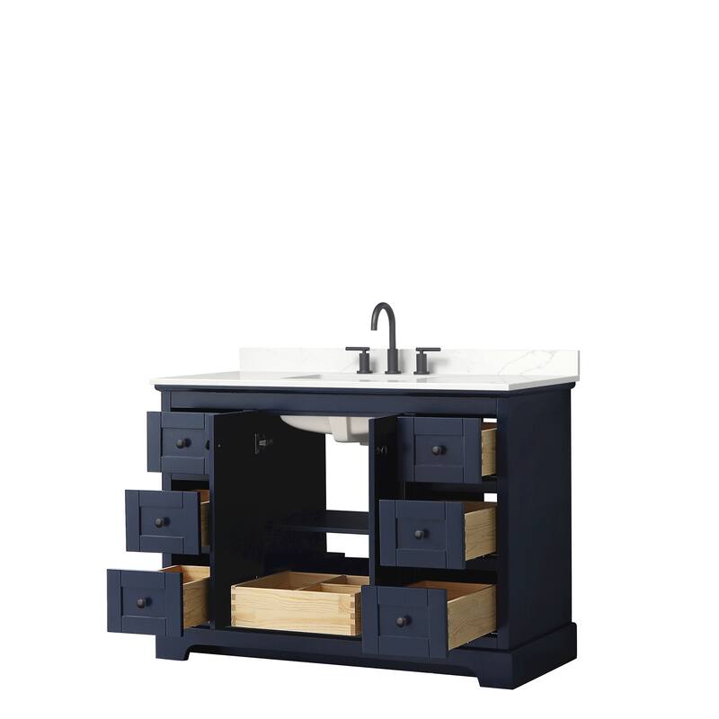 Avery 48-inch Single Vanity, Quartz Top