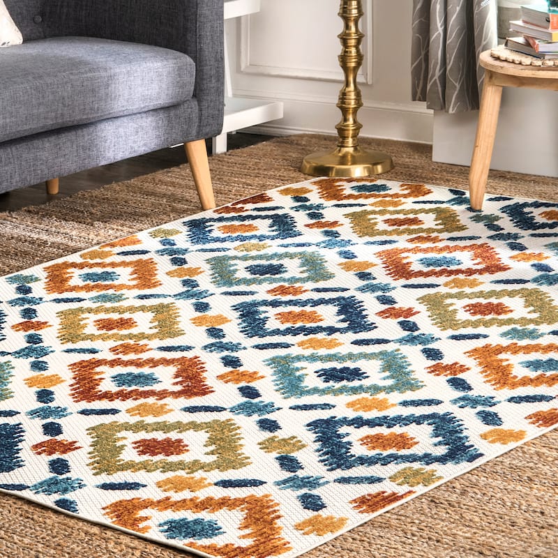 Nuloom Indoor/Outdoor Transitional Labyrinth Area Rug