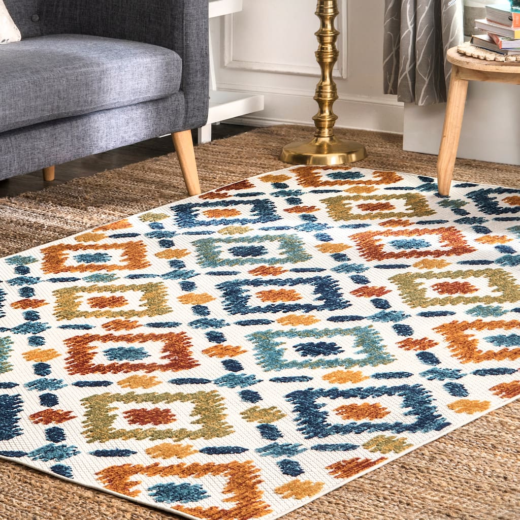 Nuloom Indoor/Outdoor Transitional Labyrinth Area Rug - Overstock ...