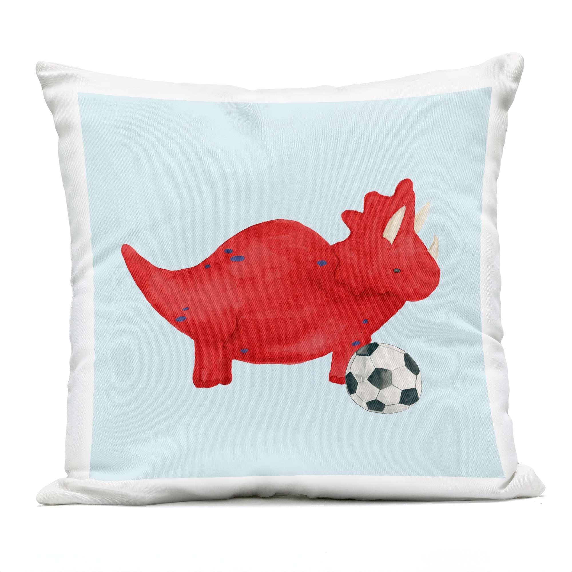 Stupell Baby Dino with Ball Printed Outdoor Throw Pillow Design by Lucille Price
