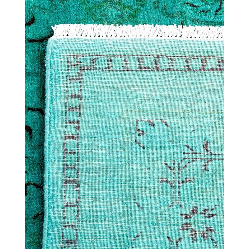 Fine Vibrance One-of-a-Kind Hand-Knotted Area Rug - Blue, 5' 3" x 7' 3" - 5' 3" x 7' 3"