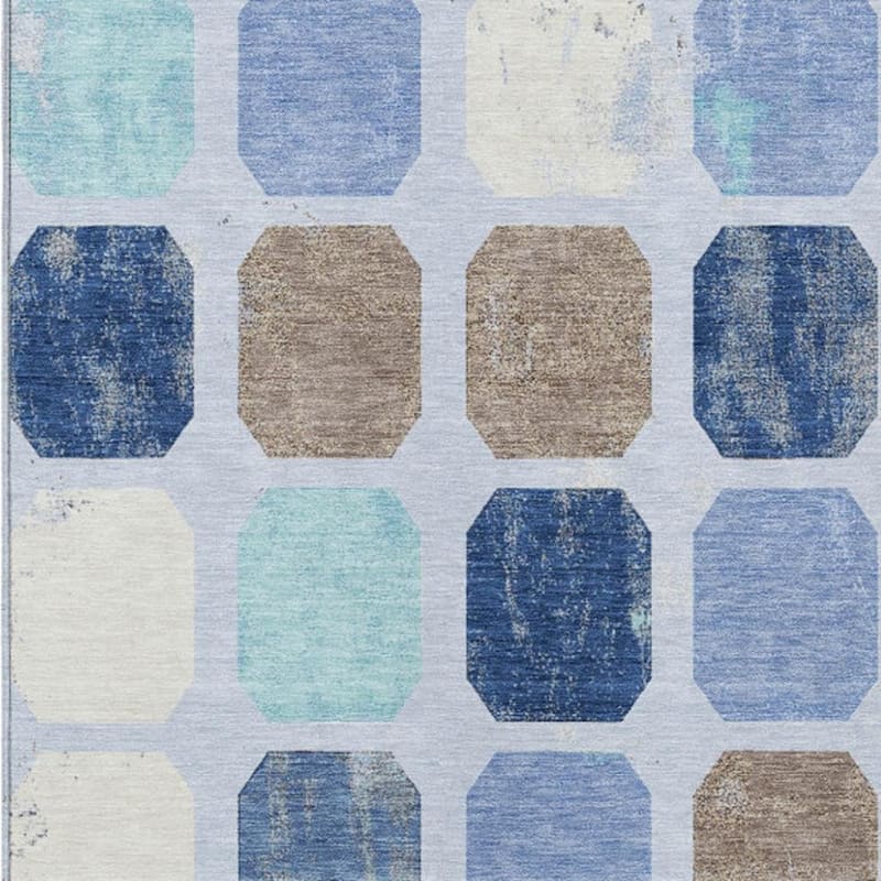 HomeRoots Geometric Transitional Rectangle Outdoor Rug