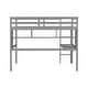 preview thumbnail 13 of 24, Elegant Twin Size Loft Kids Bed with Built-in Desk,Storage Shelves,Safety Guardrail and Ladder