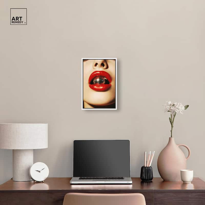 Disco Lips Canvas by Art Remedy