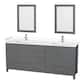Option Dark Gray / White Cultured Marble Top / Brushed