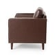 preview thumbnail 30 of 37, Malinta Contemporary Faux Leather Cushioned Club Chair by Christopher Knight Home
