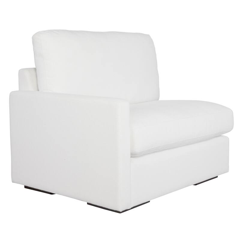 Refuge Solid Modular Left Arm Seat for Sectional Sofa - 43.25" - Arctic White