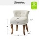 preview thumbnail 16 of 51, Xacobo Modern Velvet Tufted Vanity Stool with Wood Base by HULALA HOME