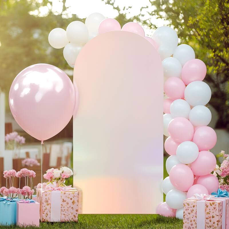 Wedding Arch Cover Double-Sided Spandex Fitted Arch Stand Covers Stretchy Backdrop Cover for Balloon Arches Birthday