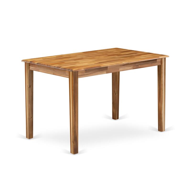 East West Furniture Yarmouth Rectangle Modern Dining Table(Finish Option)