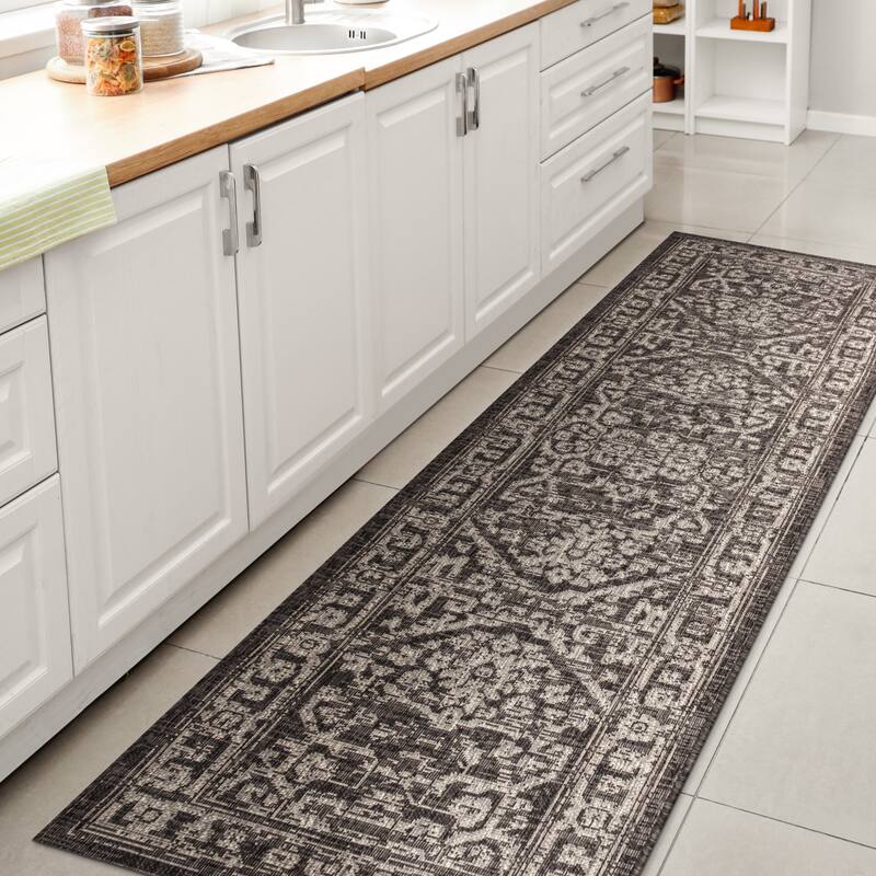 JONATHAN Y Medallion Textured Weave Indoor/Outdoor Area Rug