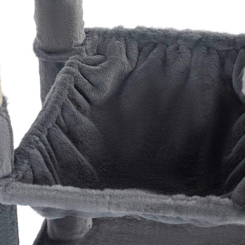 Adeco 52-Inch Cat Tree with Hammock and Condo