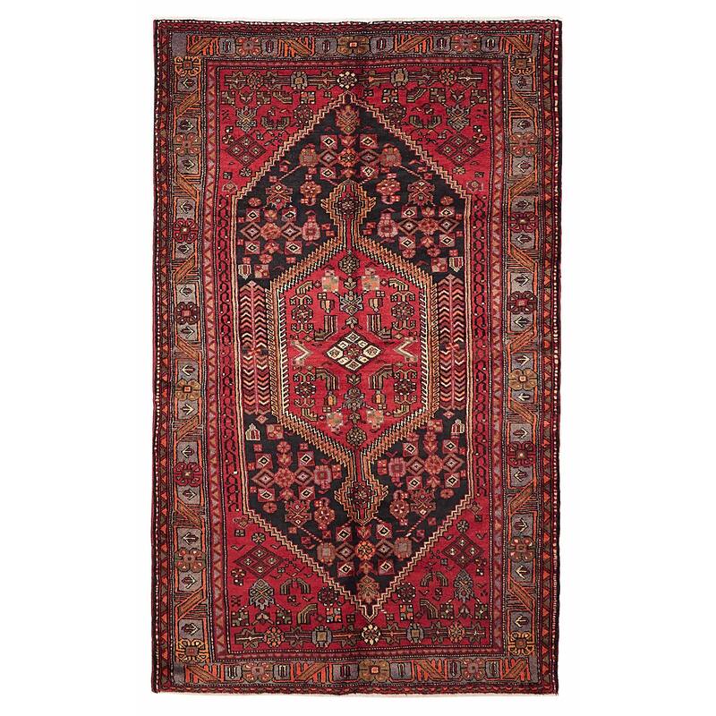 ECARPETGALLERY Hand-knotted Anatolian Vintage Red Wool Rug - 5'0 x 8'5