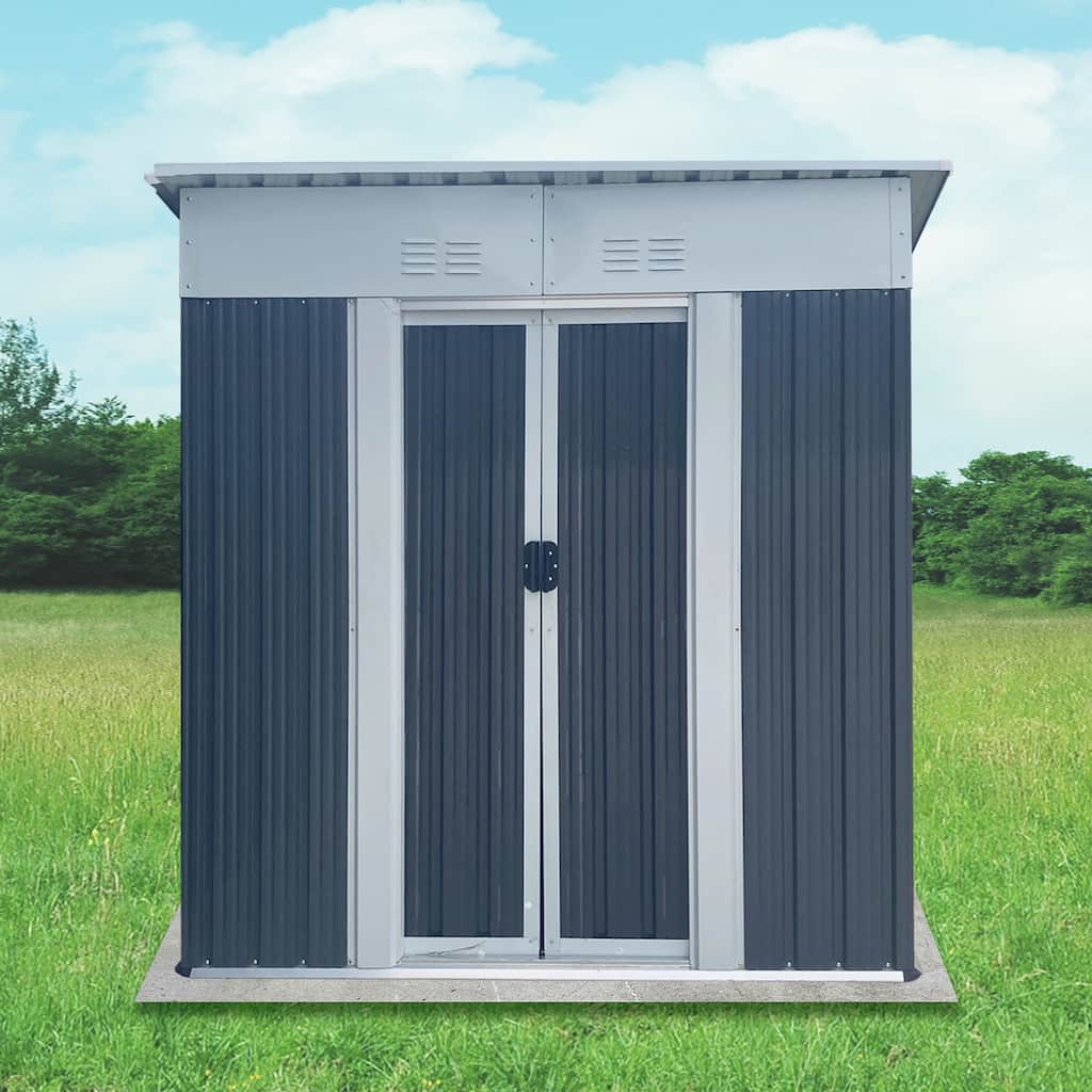 5FTx3FT Pent Roof Outdoor Tool Bike Storage Garden Shed