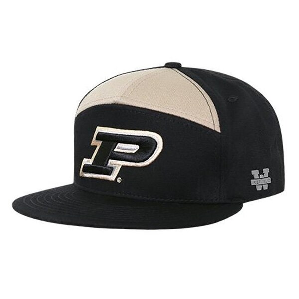 w republic apparel purdue university 7 panel college cap black purdue cap