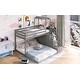 preview thumbnail 15 of 15, Convertible Twin/Full Bunk Bed with Staircase and Moveable Shelves