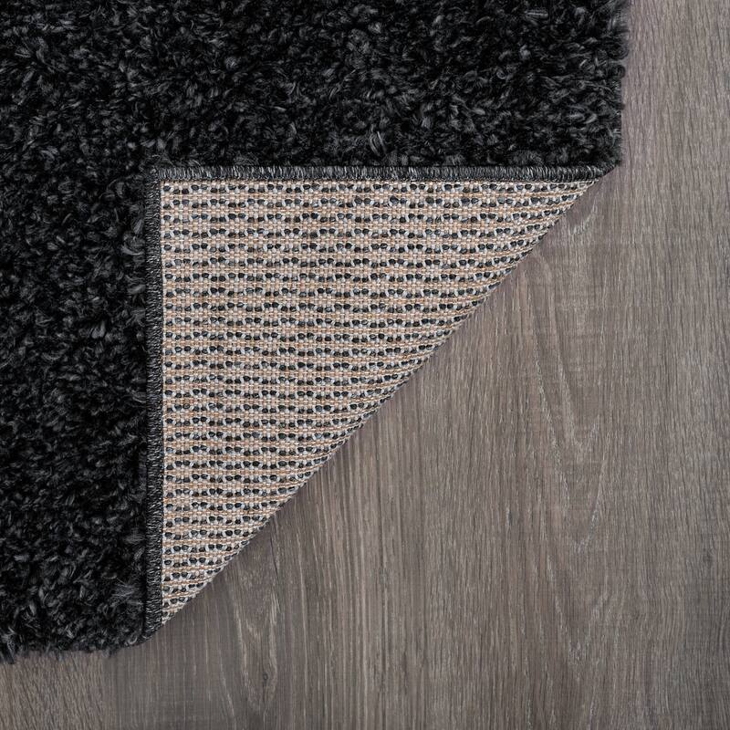 Sohni Shag Farmhouse Solid Color Indoor Area Rug