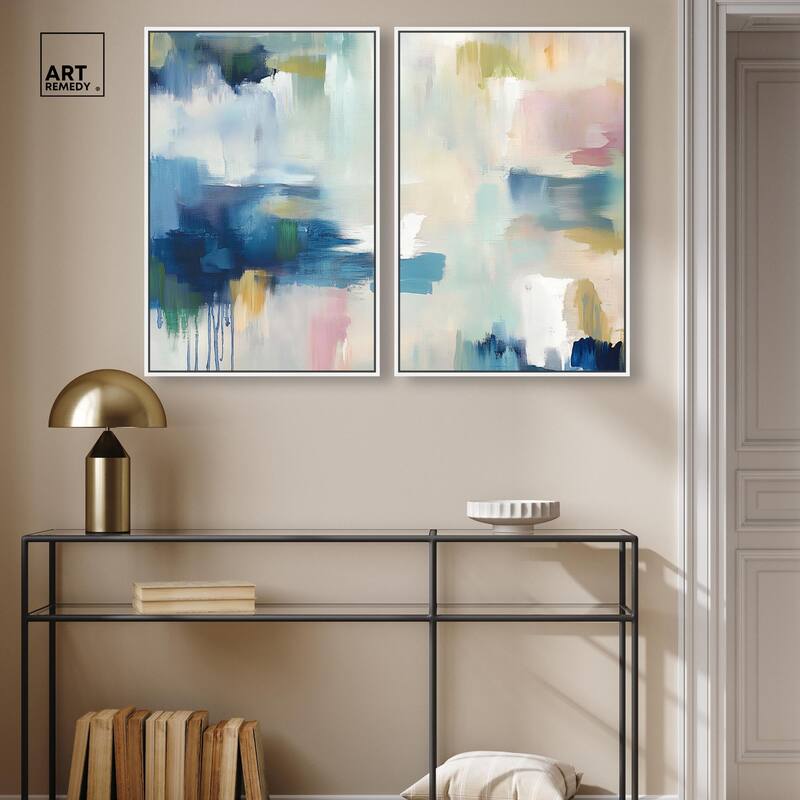 Pale Periwinkle I Canvas Set of 2 by Art Remedy