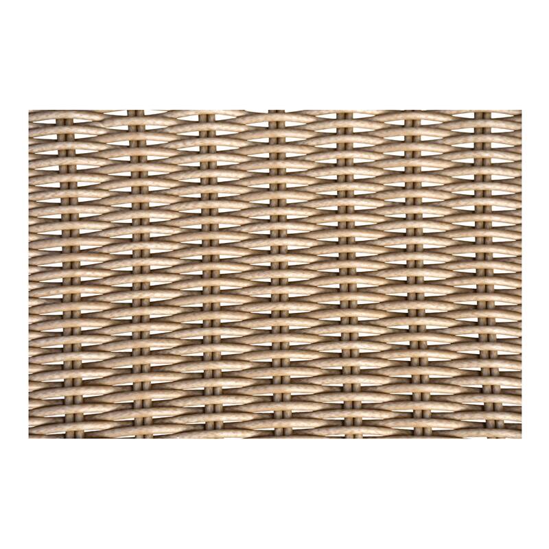 NADAAL STUDIOS Maireth Outdoor Dining Chair, Curved Wicker Design, Iron Frame, Brown Finish - Set of 2